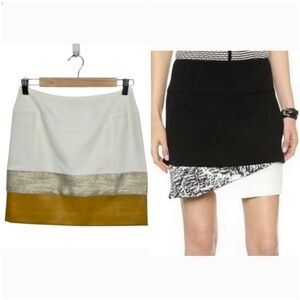 Helmut Lang Multi-Layer Mini Skirt Black White & Women's 2